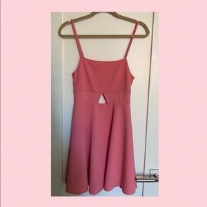 Oh My Love - Pink Cutout Skater Dress